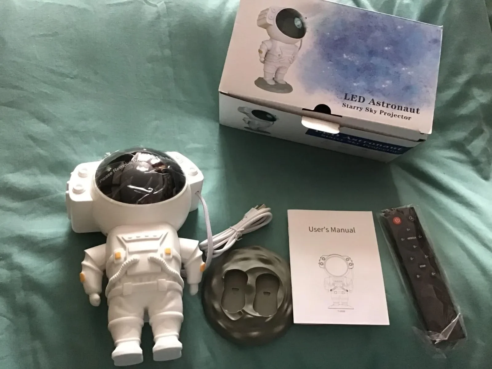 LED галактичен прожектор Astronaut Star Nebula с дистанционно и таймер (8 ефекта) — снимка 7