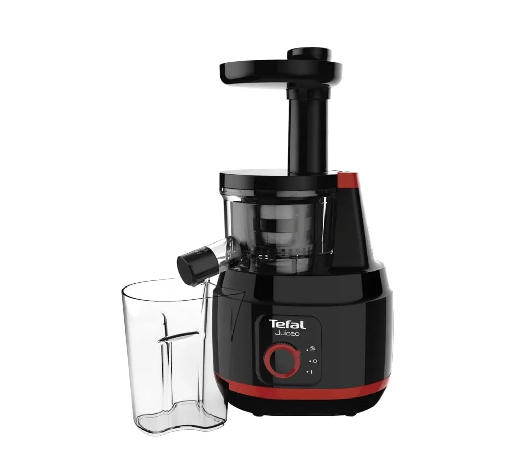 Сокоизстисквачка, Tefal ZC150838 Juiceo 2Sp 150W Black/Red — снимка 2