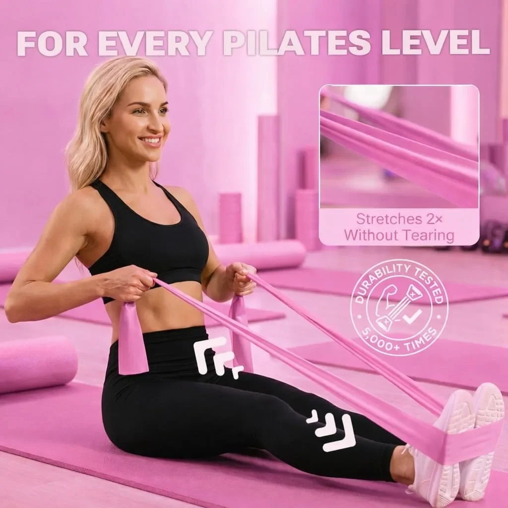 Премиум комплект за пилатес и разтягане – Pilates board със стягащ ластик, пръстен, топка и тежести — снимка 5