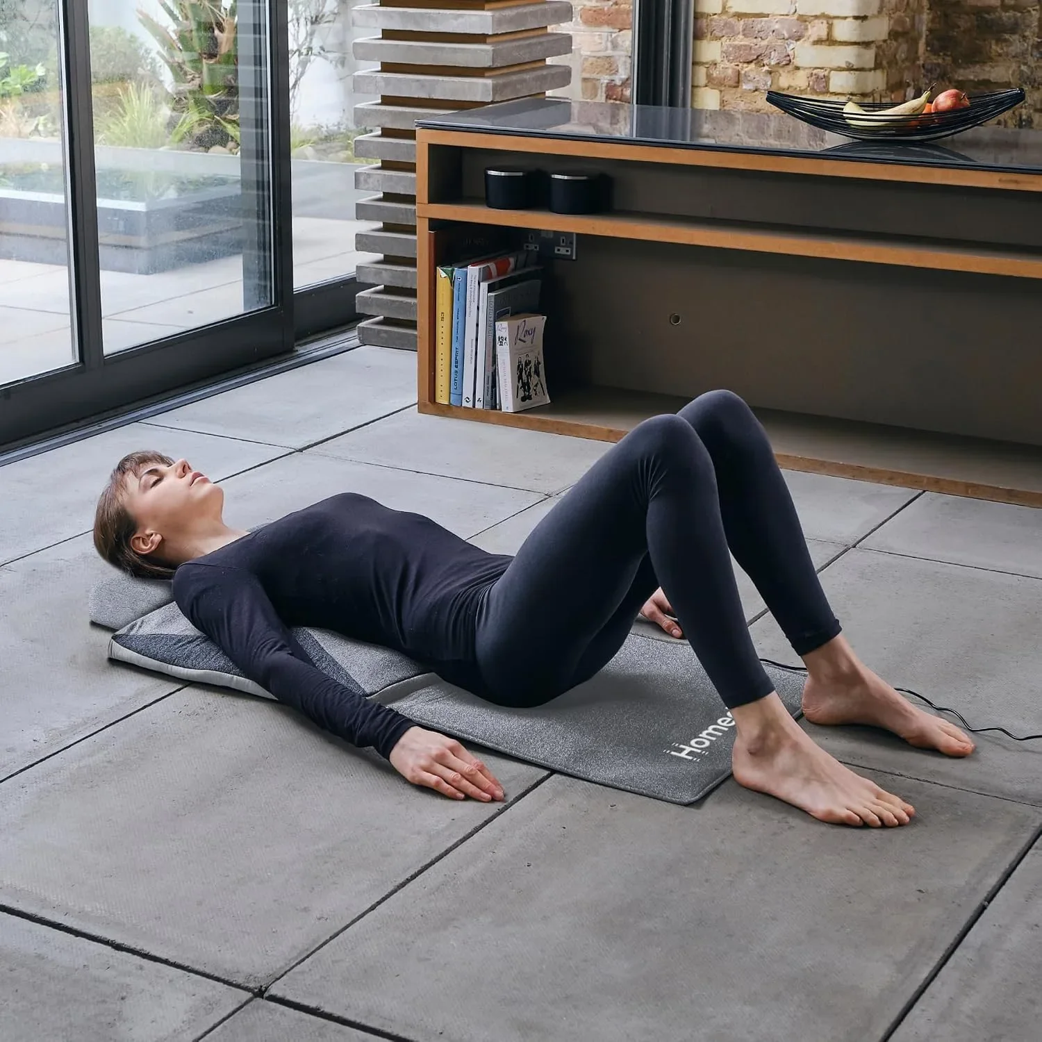 Homedics Stretch Essentials масажна постелка за цяло тяло с възглавница за глава — снимка 3