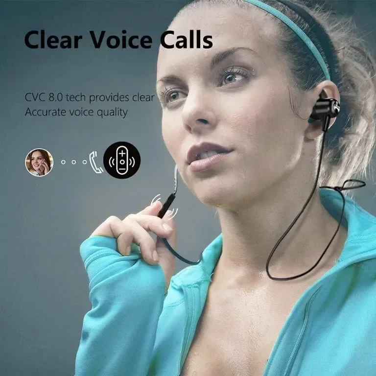 UXD Bluetooth слушалки, с микрофон CVC8.0, 20 часа възпроизвеждане, IPX7 — снимка 5