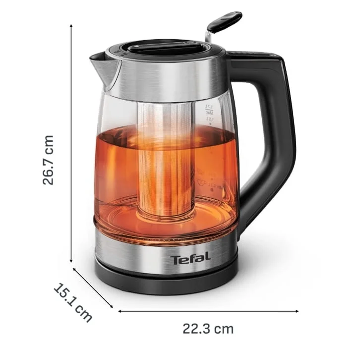 Електрическа кана, Tefal BJ760DE0 Tmk Element 1.7L Glass Digital — снимка 2