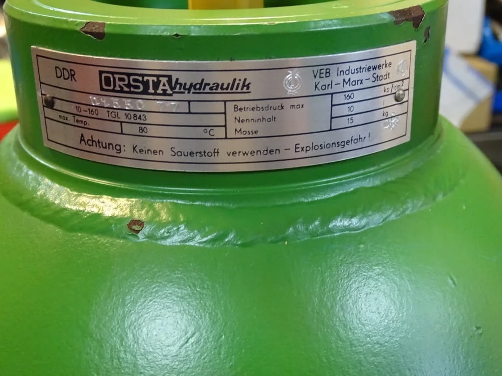 Хидроакумулатор Orsta Hydraulic 10-160 TGL 10843 Diaphragm Accumulator 160Bar, 10L — снимка 9