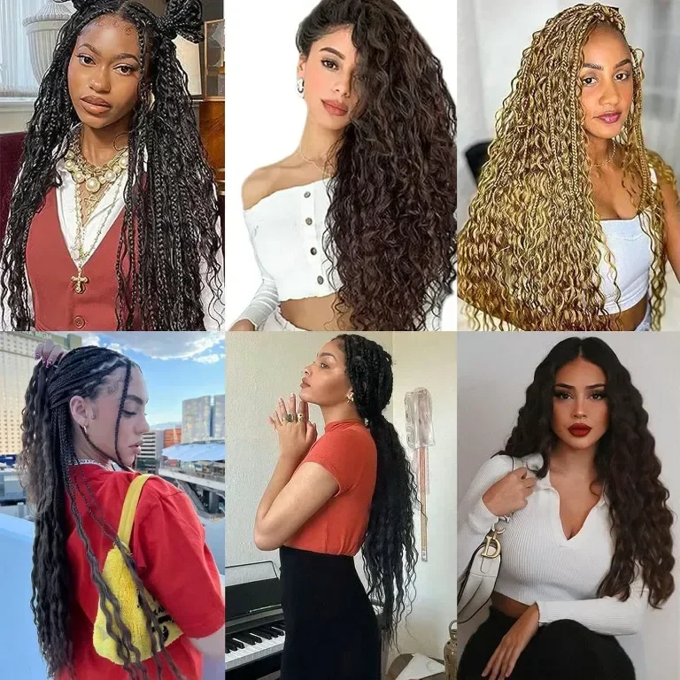 Тъмнокафява сплетена коса Samtress Ocean Wave Twist, 76 см, 7 пакета, цвят - #4 — снимка 6