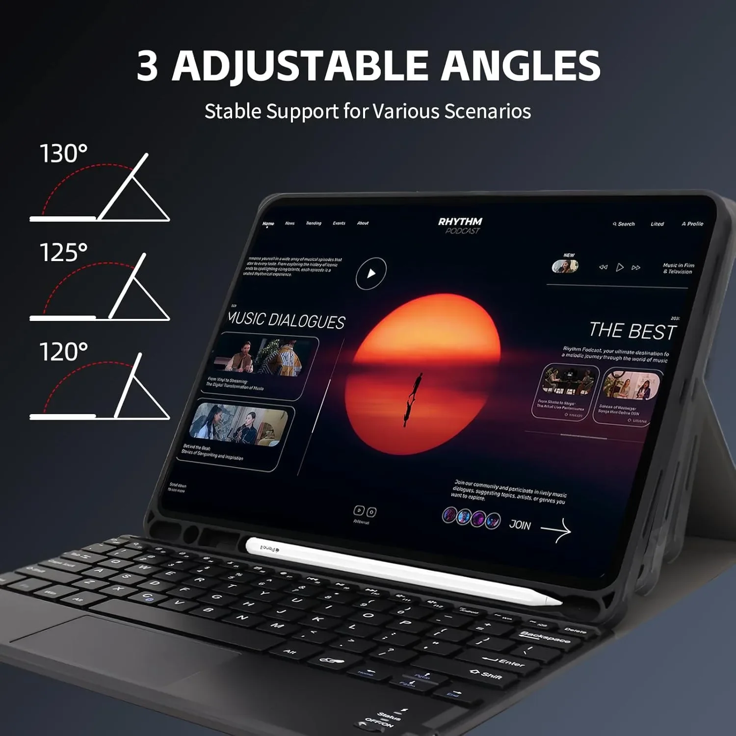 Калъф за iPad 10-то поколение с подвижна Bluetooth клавиатура и тракпад — снимка 7