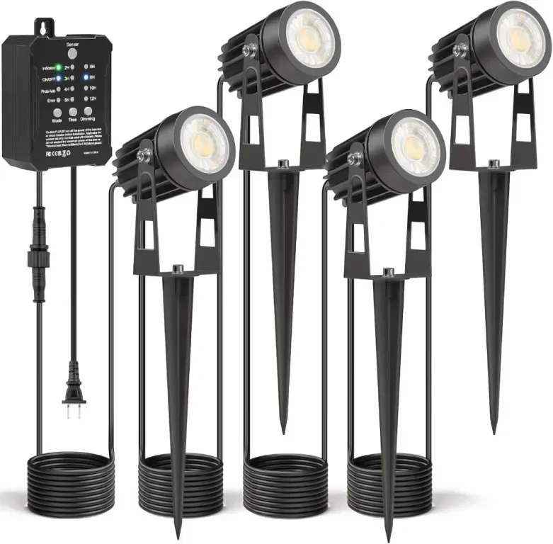 Градински прожектори HIBOITEC Захранвани от електрическата мрежа, 11,4 м 4-в-1 LED, IP65