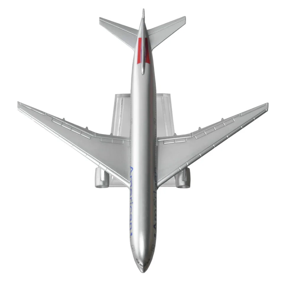 Бойнг 777 самолет модел макет American метален лайнер полет летище пътници писта — снимка 3