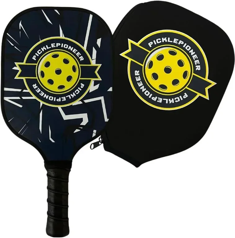 Ракета PicklePioneer Pickleball, полипропиленово ядро ​ пчелна пита, повърхност от въглеродни влакна
