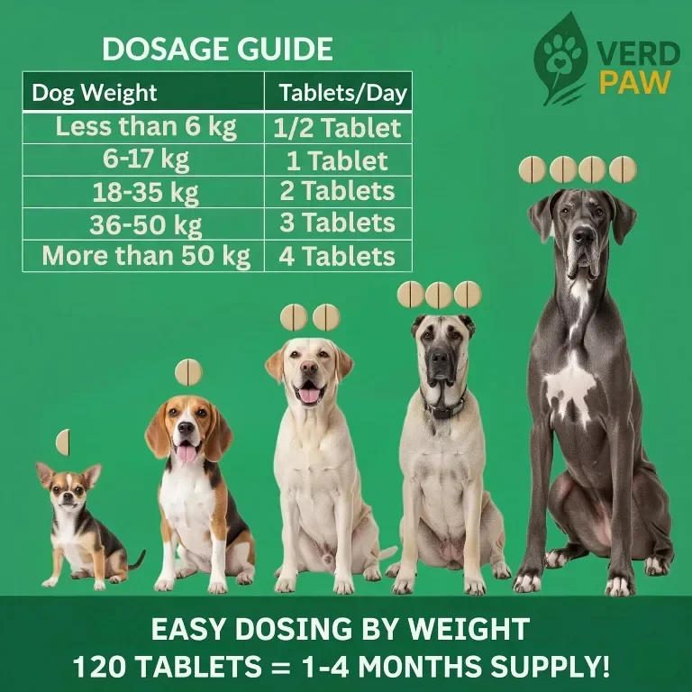 Таблетки за кучета VERD PAW Itch & Immunity - 120 таблетки / 120 грама — снимка 6