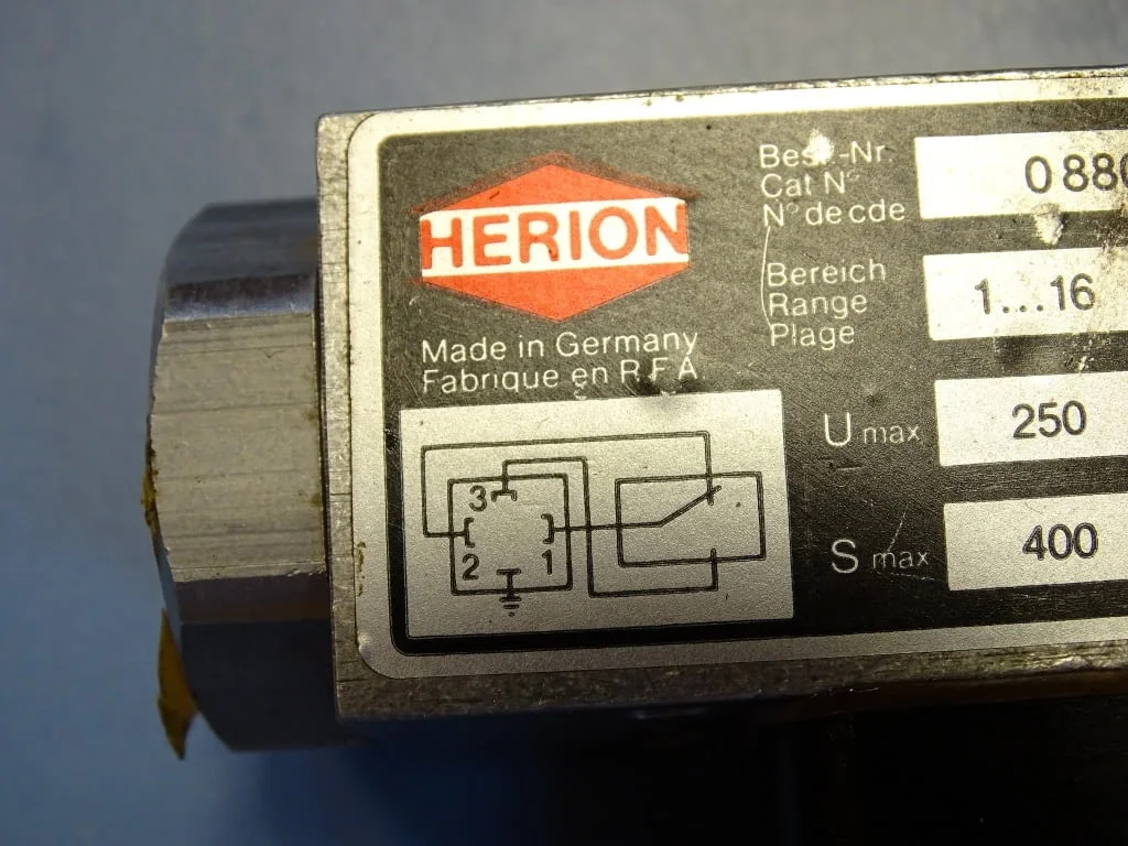 Пресостат HERION 0880400 pressure switch 250VAC G1/4 — снимка 5