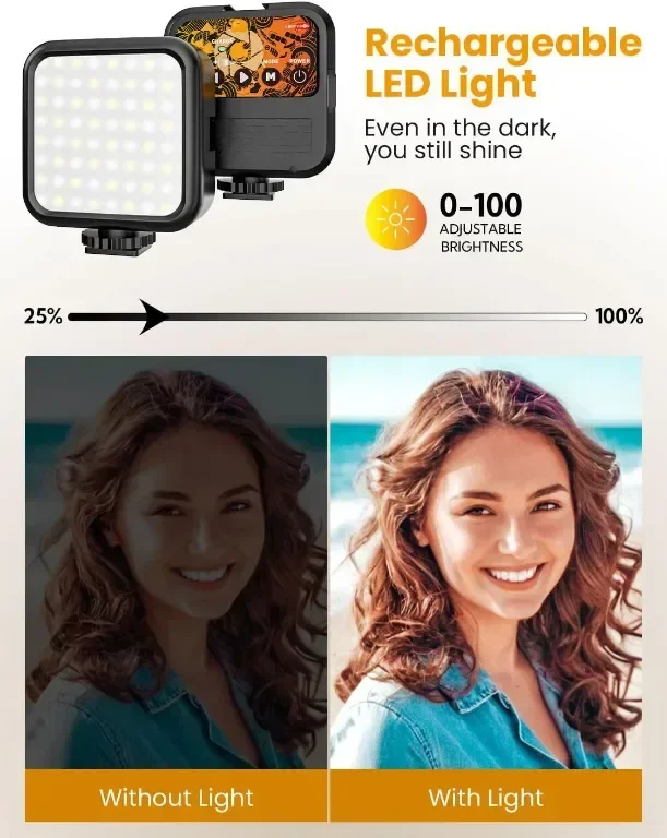 USKEYVISION комплект за Vlogging, безжичен петличен микрофон, 150 см — снимка 2