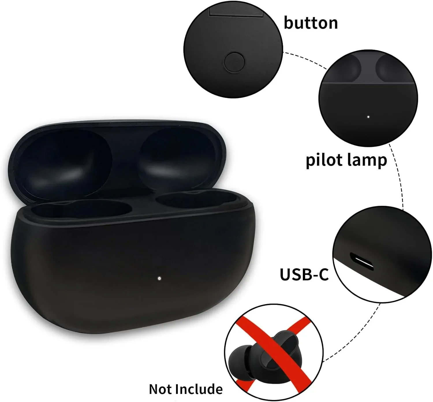 Заряден калъф (replacement case) за безжични слушалки Beats Studio Buds / Buds+ – USB-C (не включва слушалки) — снимка 6