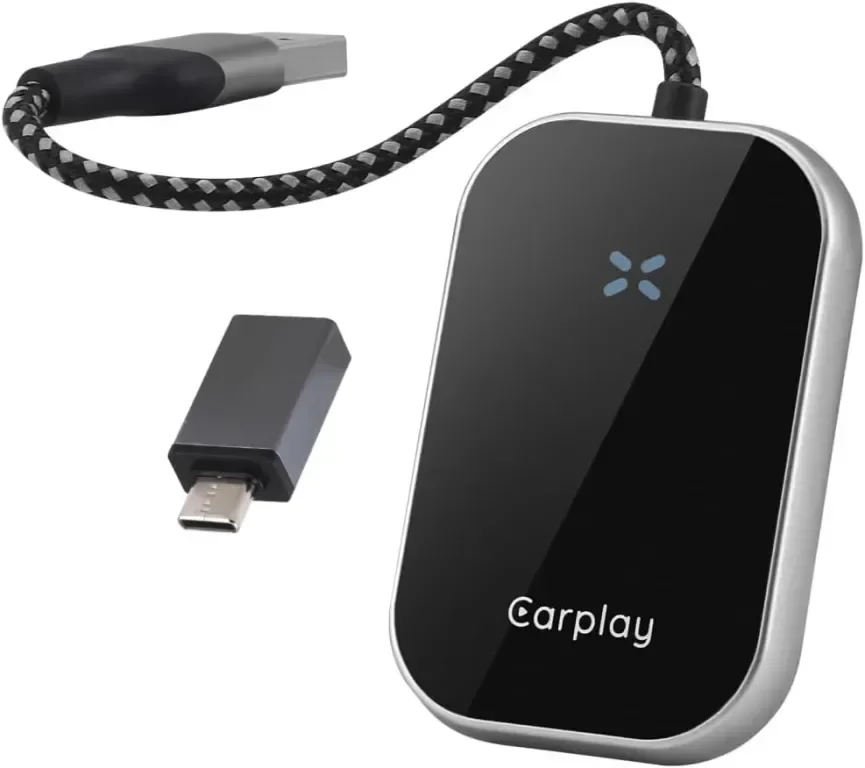 Безжичен адаптер Carplay, безжичен адаптер Plug and Play Android Auto, 5,8 GHz WiFi