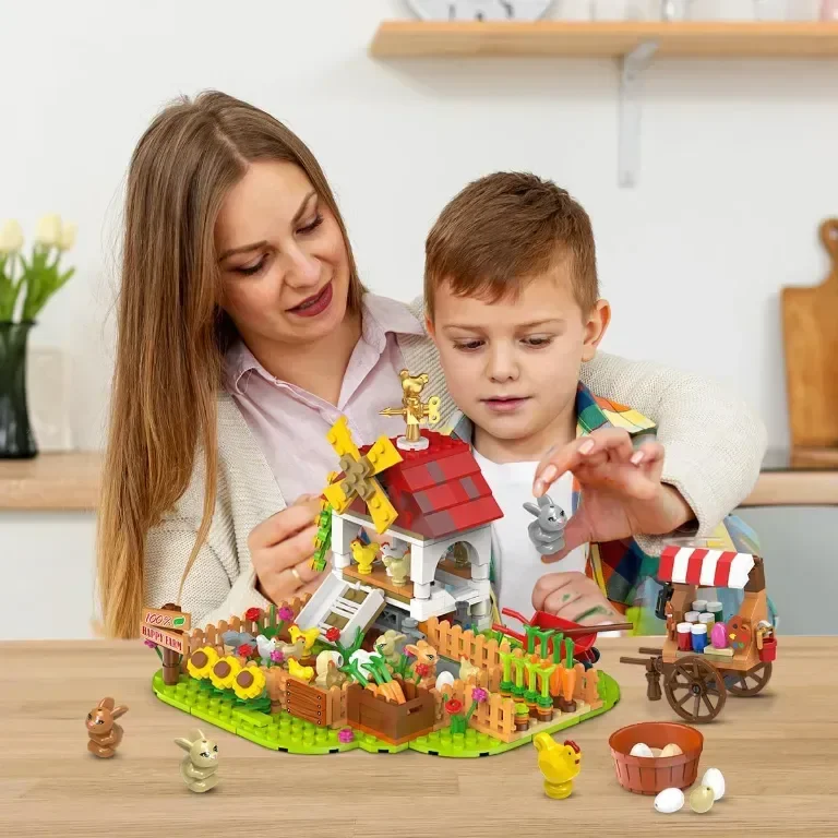 HOGOKIDS Комплект за изграждане на Великденска ферма, 397 части — снимка 7