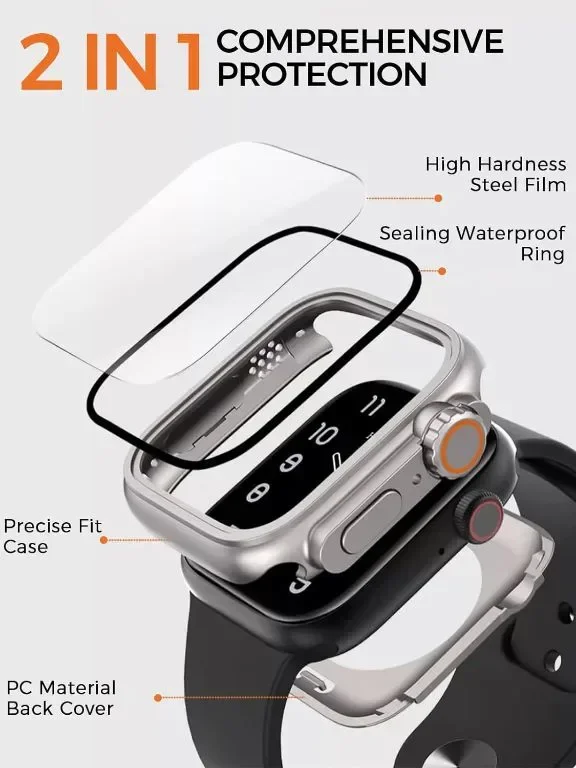 Jessonly 2 броя Защитни калъфи за Apple Watch Series 9/8/7, 45 mm — снимка 5