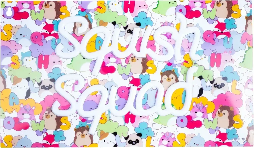 Fizz Creations Squishmallows Squish Squad, неонова табела за стена, USB захранване, LED — снимка 2