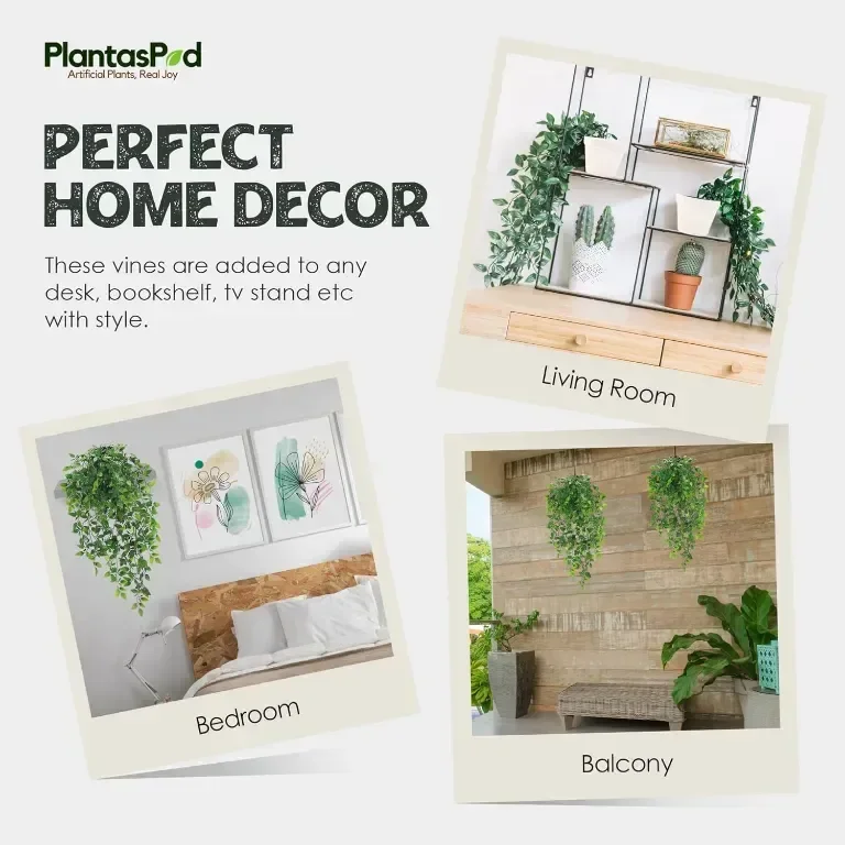 PLANTASPOD Изкуствени висящи растения със саксии (2 броя) — снимка 5