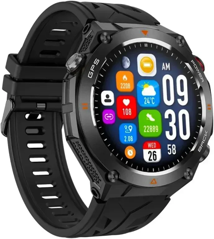 Смарт часовник ACTIVPRO GPS, HD сензорен екран, 1,45" кръгъл, водоустойчив, IOS Android — снимка 4