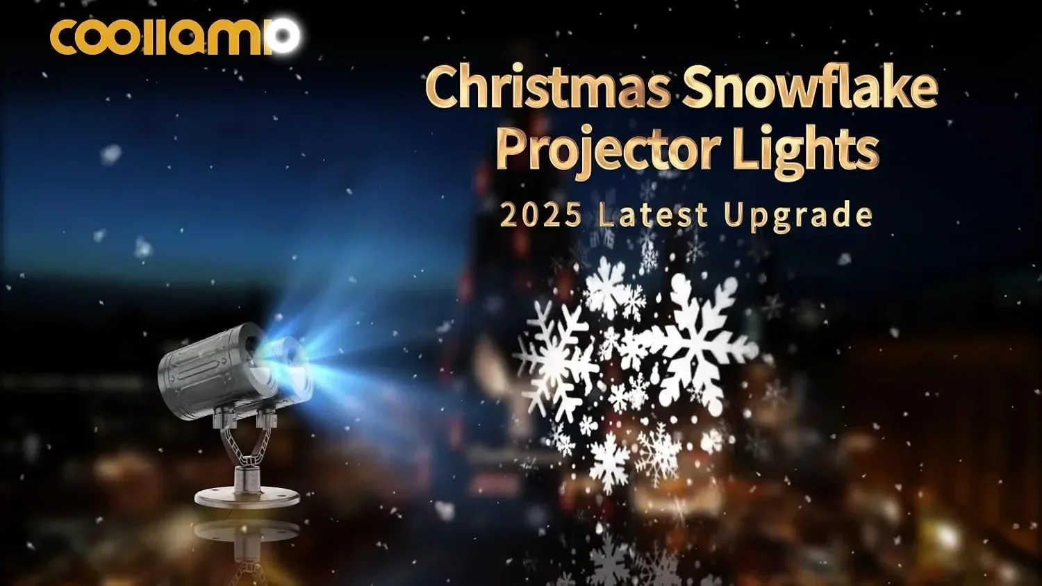 Двоен коледен проектор Coollamp със снежинки и таймер — снимка 2