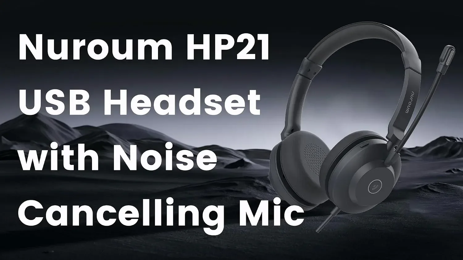 Кабелни слушалки NUROUM HP21 с два микрофона, USB-A/USB-C и заглушаване — снимка 2