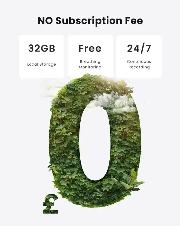 BOOPOO Smart Baby Monitor 2K, нощно виждане,откриване на плач,2.4/5GHz — снимка 6