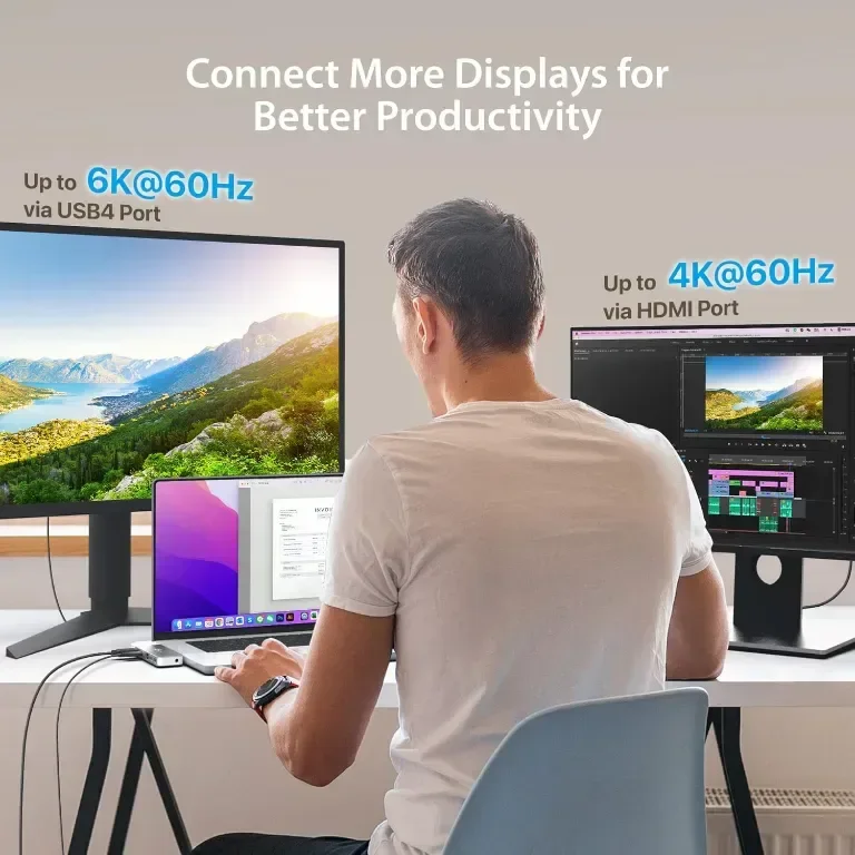 Хъб j5create 4K60 Elite Pro USB4,за MacBook 2021/2022 Pro/Air (JCD395) — снимка 4