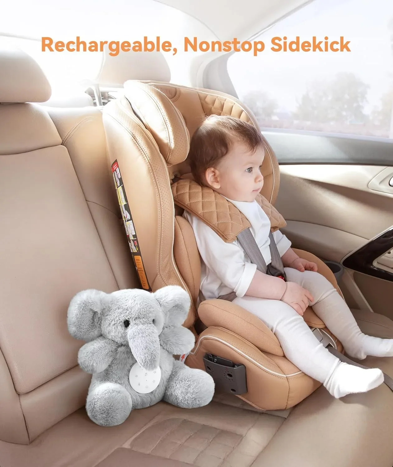 Dreamegg „Snuggle Elephant“ бебешка машина за бял шум и звуци със запис на глас — снимка 6