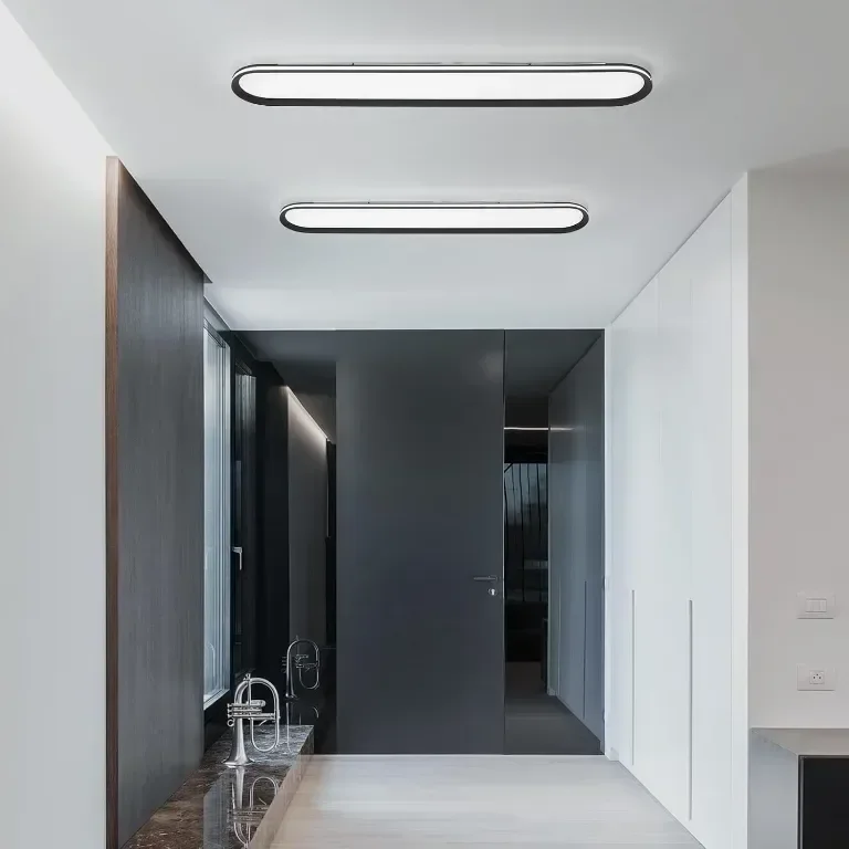 Метална LED таванна лампа Naroume, тънка,65W пълен спектър,6500K,120см — снимка 8