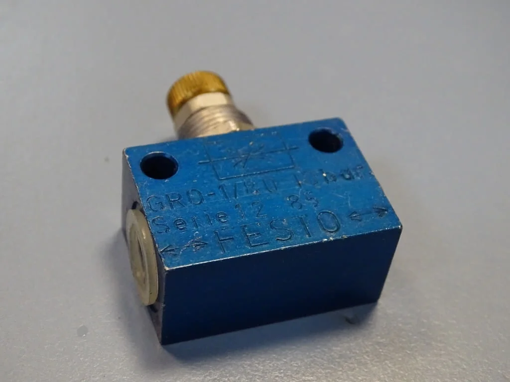 Вентил за контрол на потока Festo GRO-1/8 Flow Control Valve 0-10Bar — снимка 5