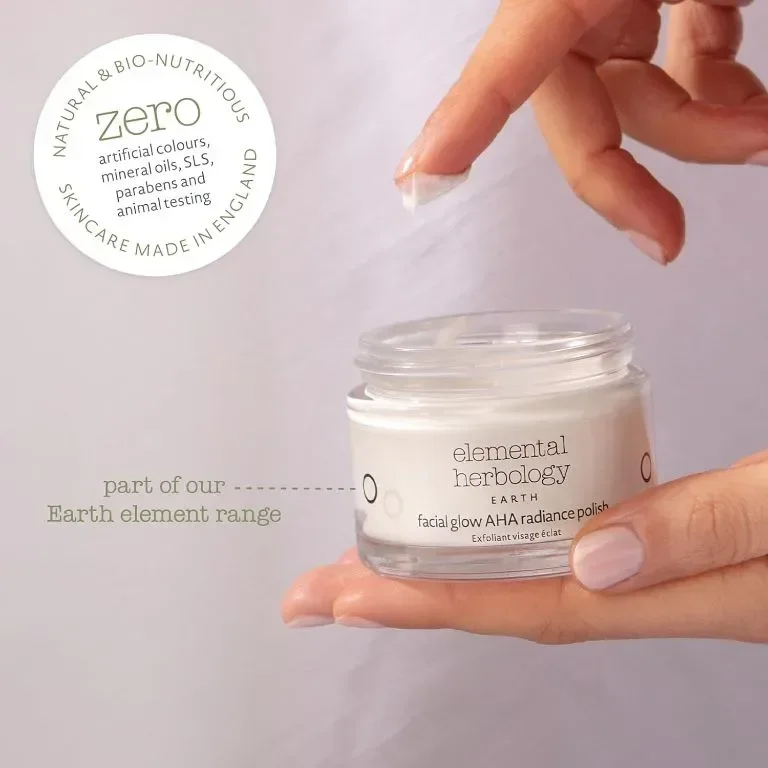 Elemental Herbology Facial Glow Radiance Polish Ексфолиант за лице за по-ярка кожа, сияен блясък — снимка 2
