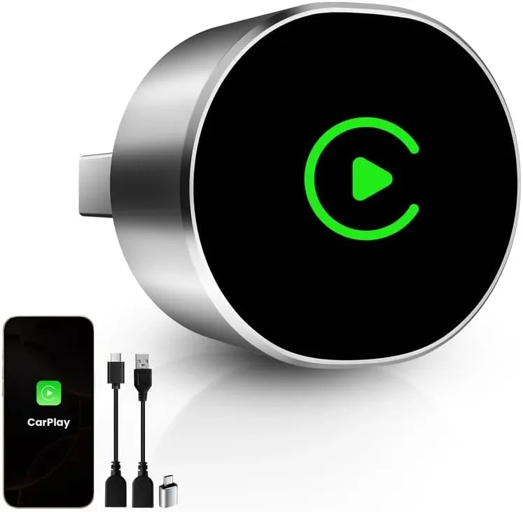 BANKKY безжичен CarPlay адаптер за iPhone (dongle), поддръжка за iOS 10+
