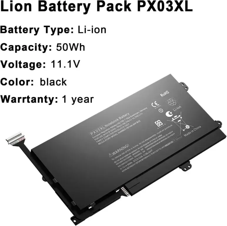 PX03XL лаптоп батерия за HP Envy 14 Touchsmart M6 M6-k — снимка 2