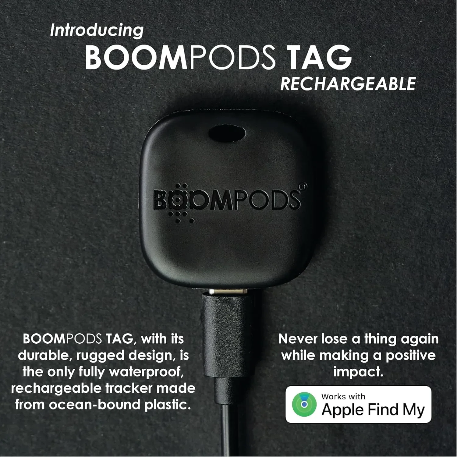 Boompods Boomtag Bluetooth тракер за ключове и вещи, съвместим с Apple Find My — снимка 2