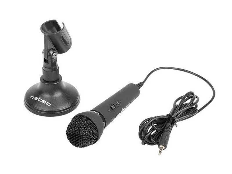Микрофон, Natec microphone adder black — снимка 4