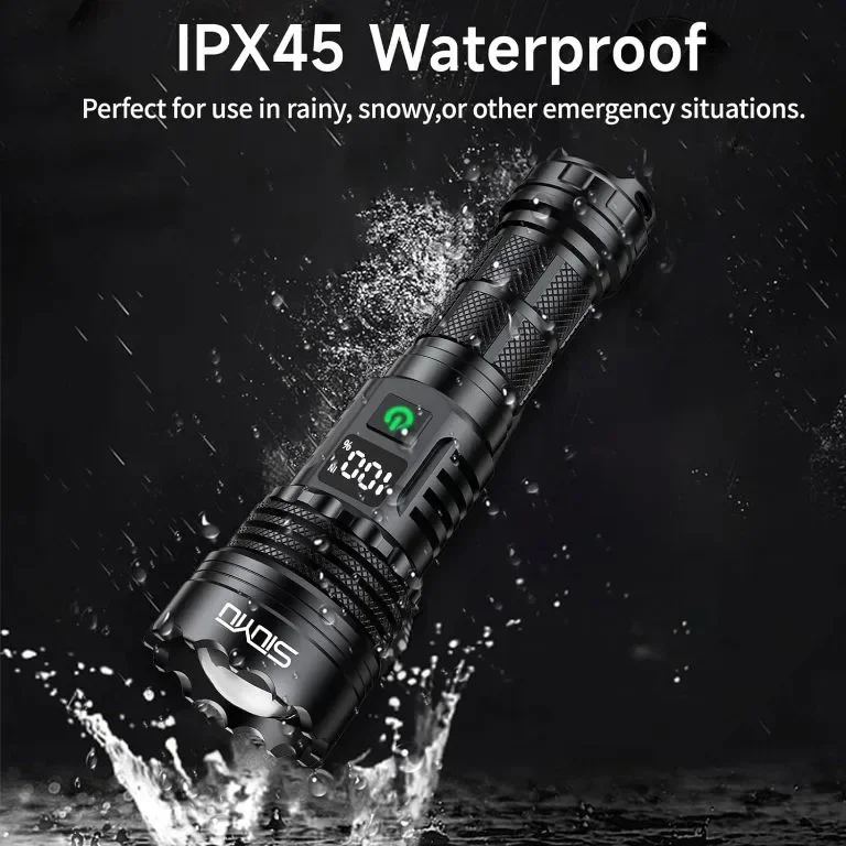 Siuyiu Акумулаторна фенерче Led Torch, 6500 лумена с регулируем фокус, IPX45 — снимка 7