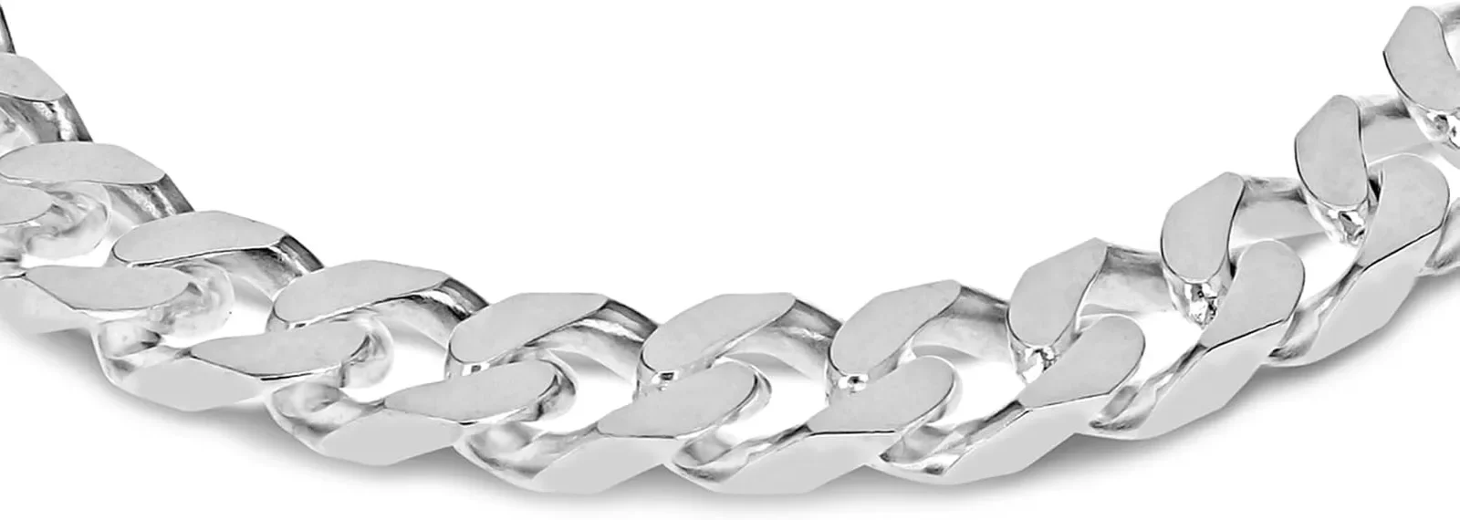 Сребърна гривна Curb Chain 20 см – метална верижка със закопчаване — снимка 2