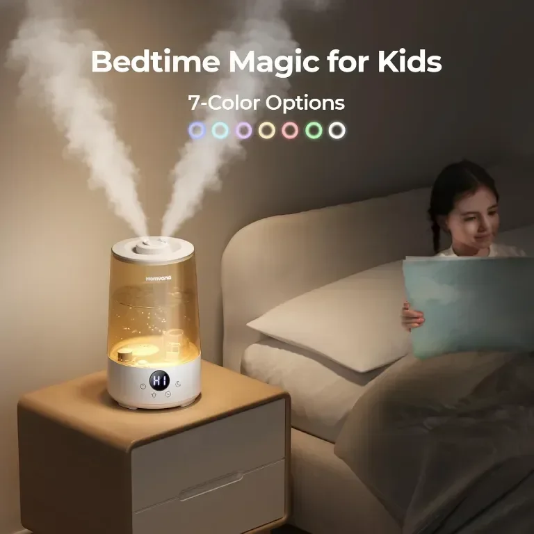 Овлажнител Homvana, 3.6 л Cool Mist, 360° въртящ се, 34 ч, дифузер за етерични масла — снимка 2