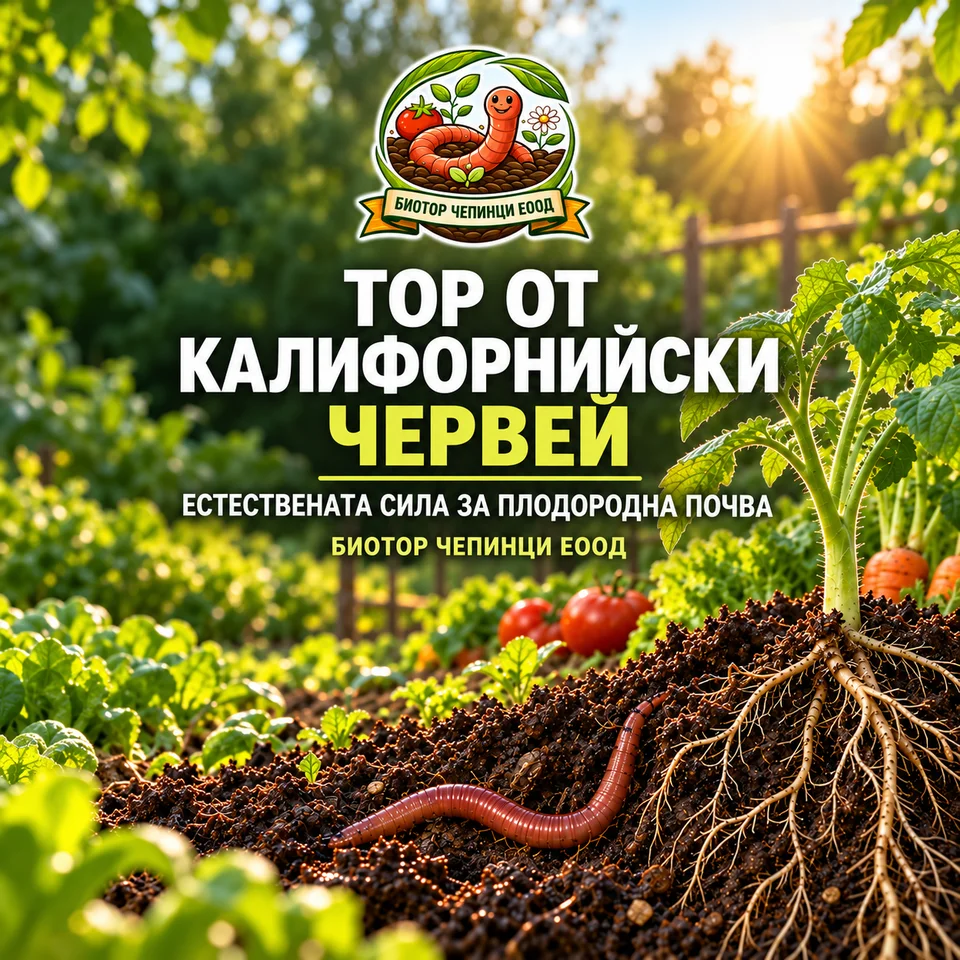 🪱 ПЛОДОРОДНА ПОЧВА И ЗДРАВИ РАСТЕНИЯ С БИОТОР ЧЕПИНЦИ! БиоХумус-Тор от Калифорнийски Червей