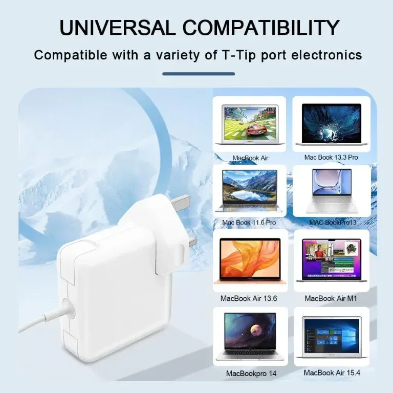 Зарядно устройство за Mac Book Air, 60W с Т-образен накрайник за Mac Book Air 11" и 13" — снимка 6