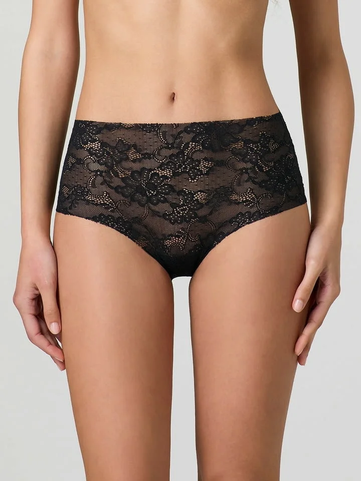 Jadea S, M, L, XL италиански черни, бежови безшевни дантелени дълбоки бикини безшевен дантелен слип