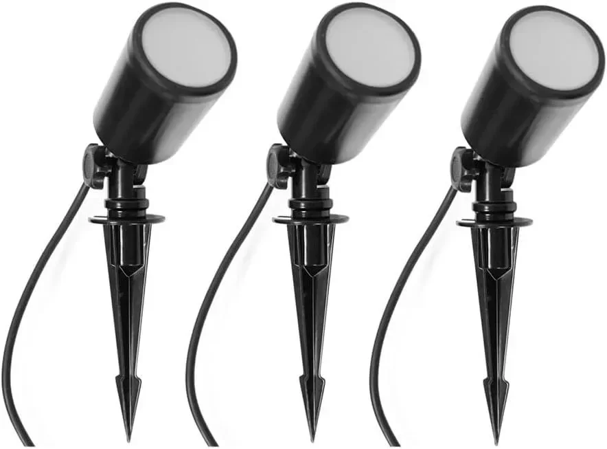 ValueLights Smart Outdoor Ground Spike Light, IP65, App Control, Работи с Alexa и Google - 3 броя