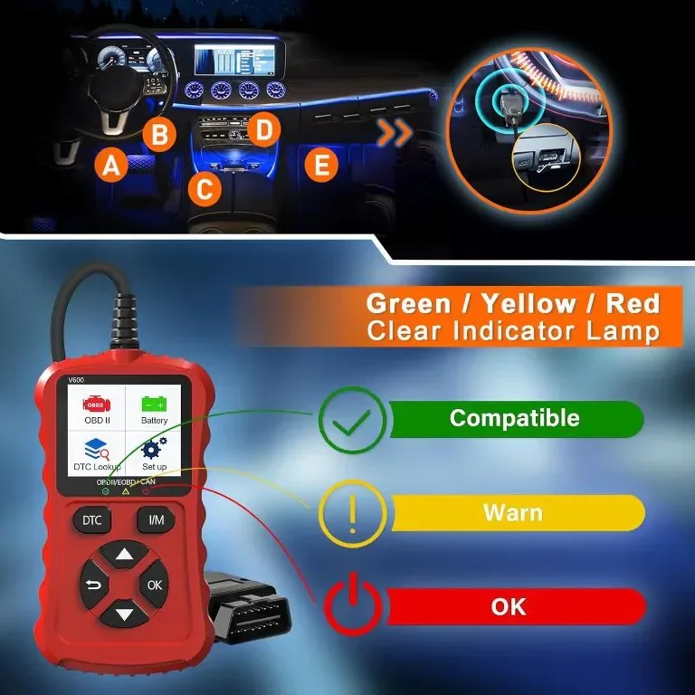 OBD2, автоматичен диагностичен инструмент OBDII, четец на кодове на автомобили OBD EOBD — снимка 6