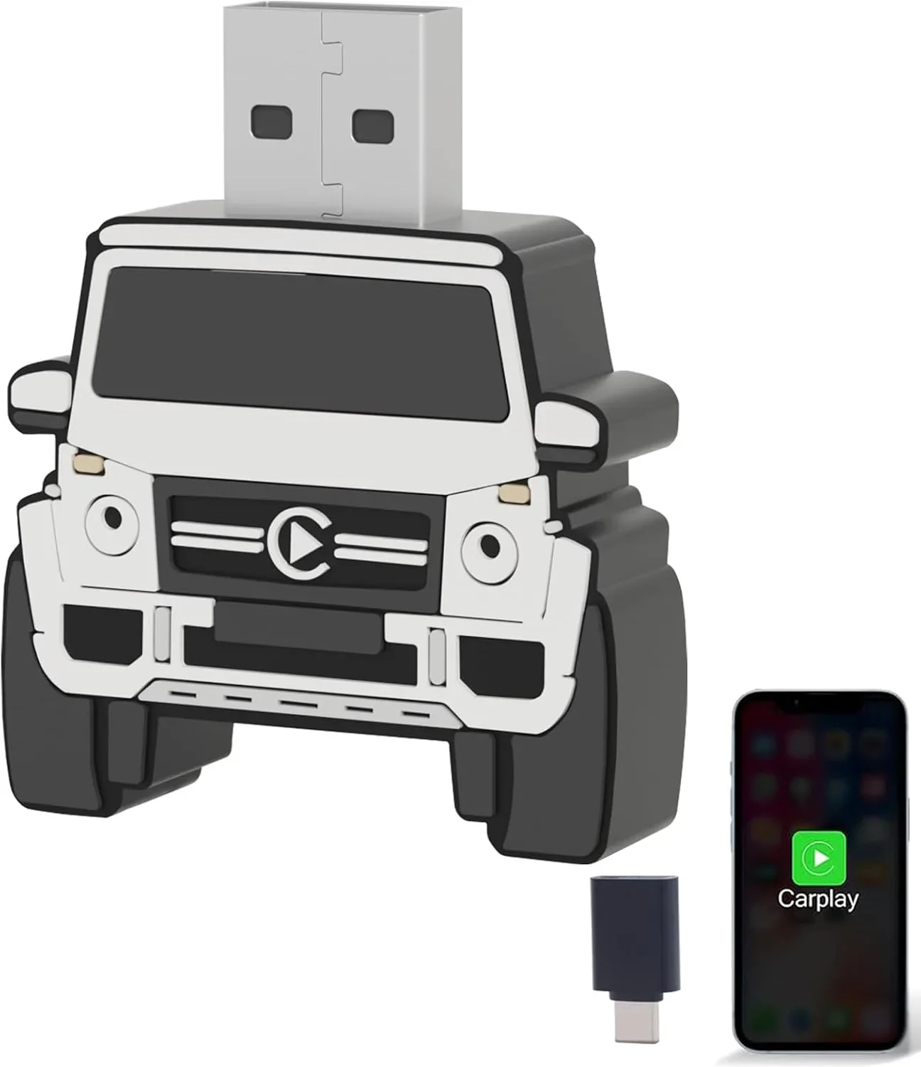 Безжичен CarPlay адаптер за iPhone (plug & play) – превръщане на кабелен CarPlay в безжичен