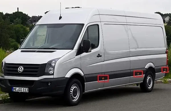 RZG 6x Странични габаритни LED светлини с черни опушени лещи, за MB Sprinter — снимка 5