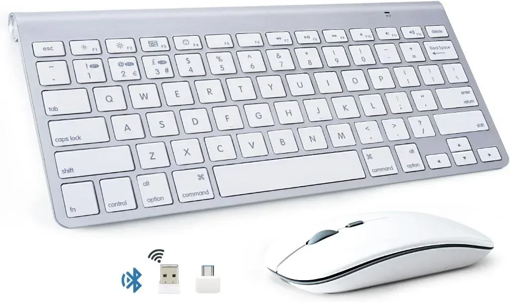 Комбинация от Bluetooth клавиатура и мишка за Mac QWERTY тиха безжична мишка и клавиатура