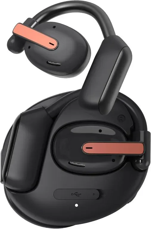 Слушалки с отворено ухо Roujune, Bluetooth 5.3 с кукички за уши, IPX5, сензорно управление
