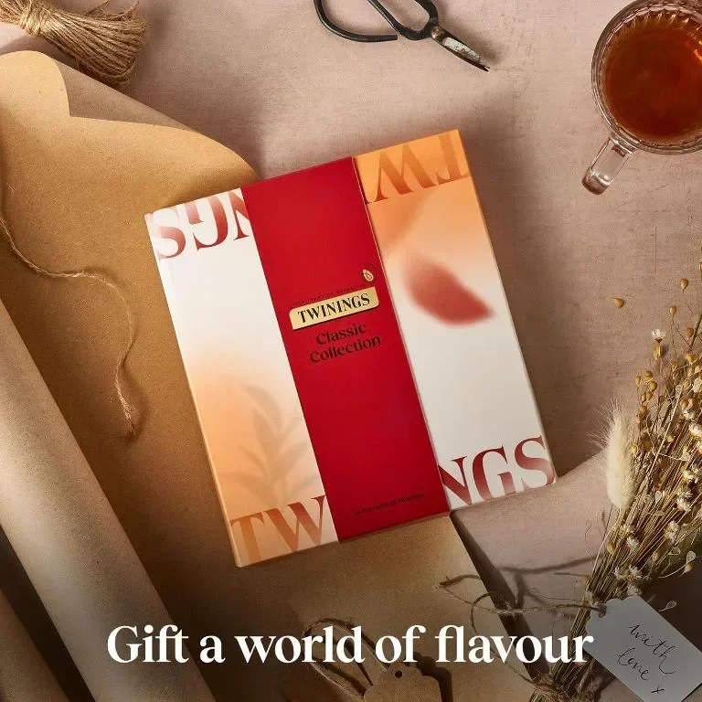 Twinings Classic Collection Подаръчна кутия 20 пакетчета черен чай на растителна основа, 4 вкуса — снимка 4