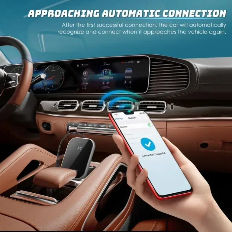 Безжичен адаптер Carplay, безжичен адаптер Plug and Play Android Auto, 5,8 GHz WiFi — снимка 3