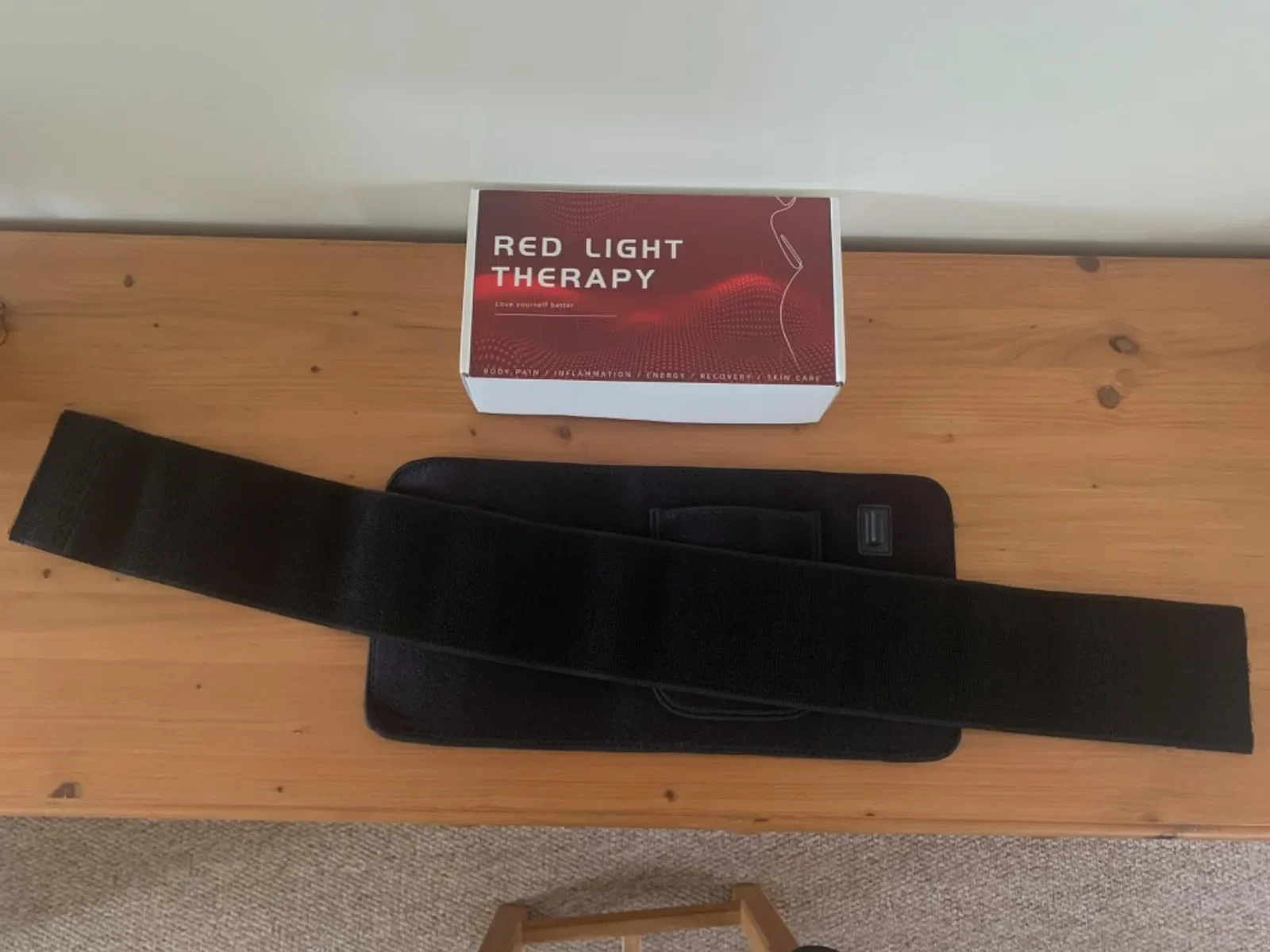 Red Light Therapy подложка за червена/инфрачервена светлина (LED), с колан за носене — снимка 9