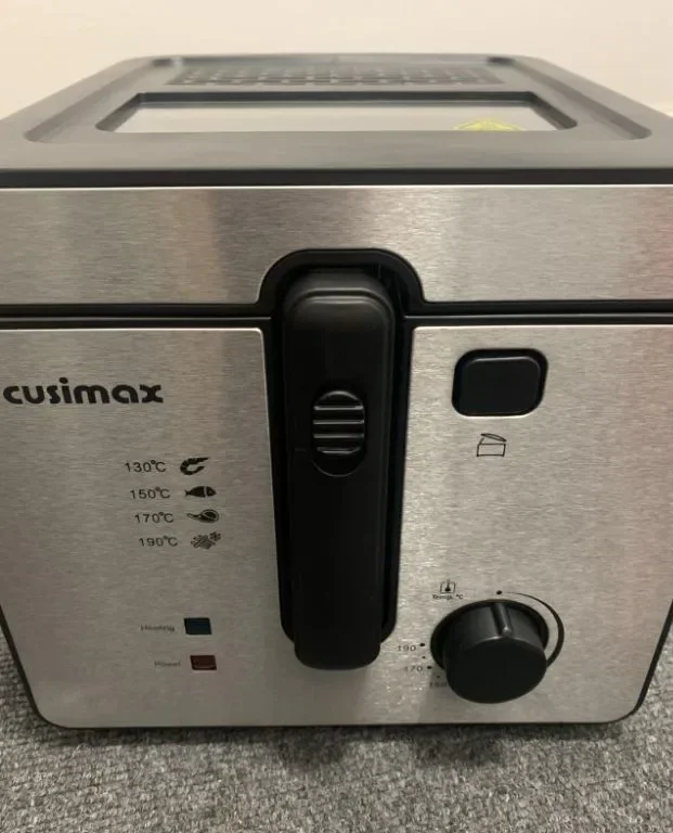 Фритюрник CUSIMAX, 2,5 л фритюрник с незалепващо покритие, сребрист — снимка 9